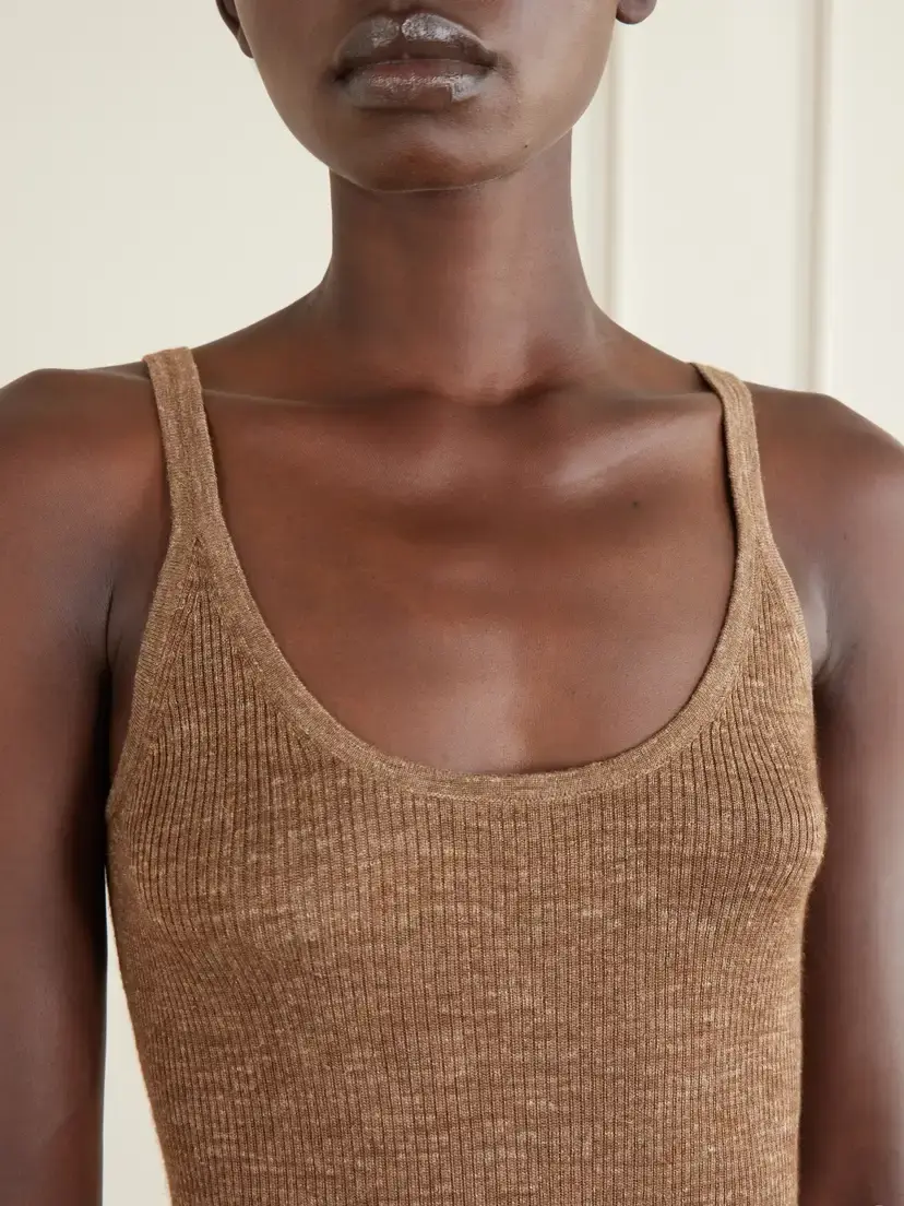 Gabriela Hearst Cinxia Ribbed Cashmere, Silk And Hemp-blend Tank | Thumbnail 5 Gabriela Hearst Cinxia Ribbed Cashmere, Silk And Hemp-blend Tank | Thumbnail 5