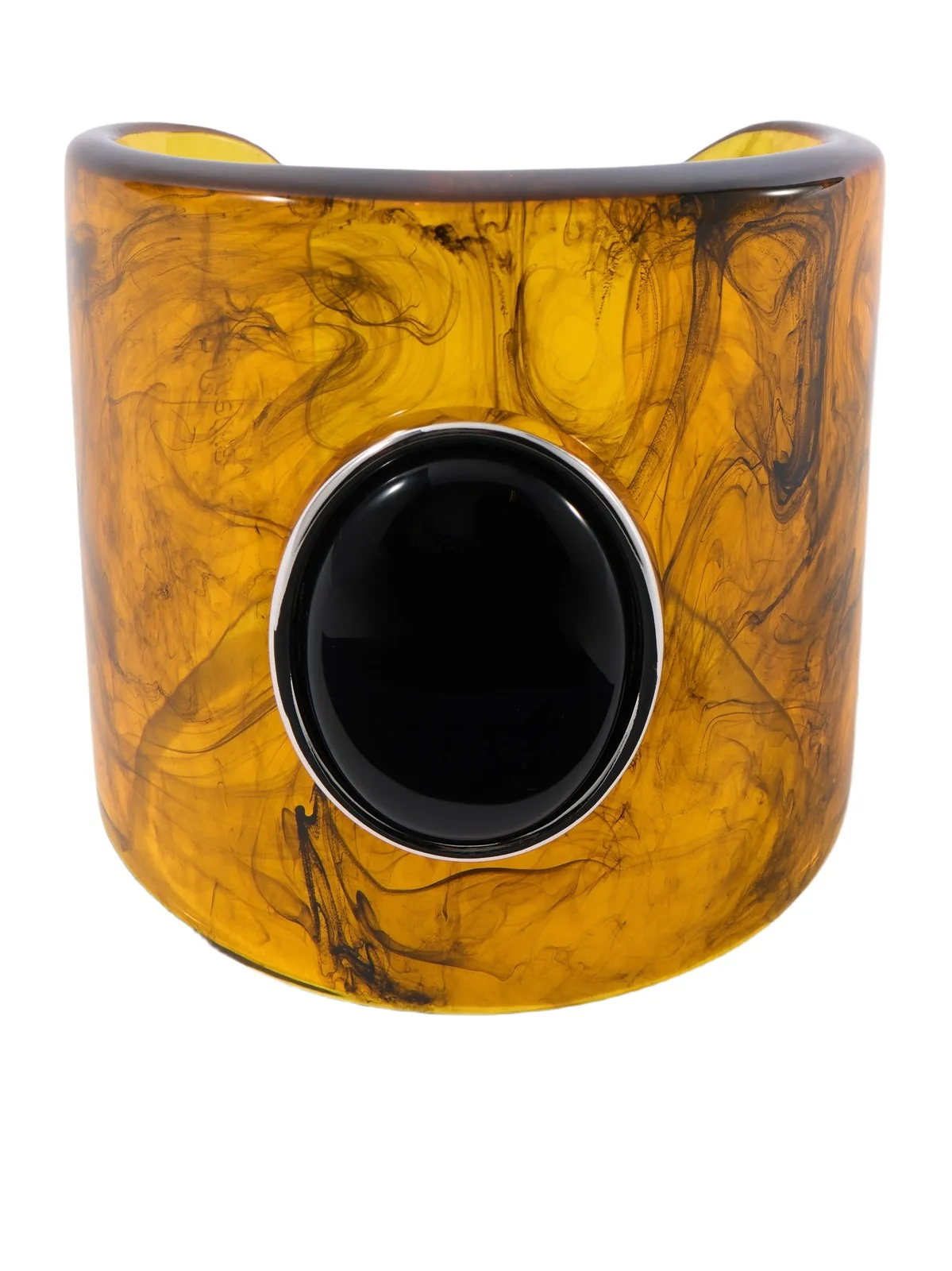 Nera Rhodium-plated, Onyx And Resin Cuff - Brown Nera Rhodium-plated, Onyx And Resin Cuff - Brown
