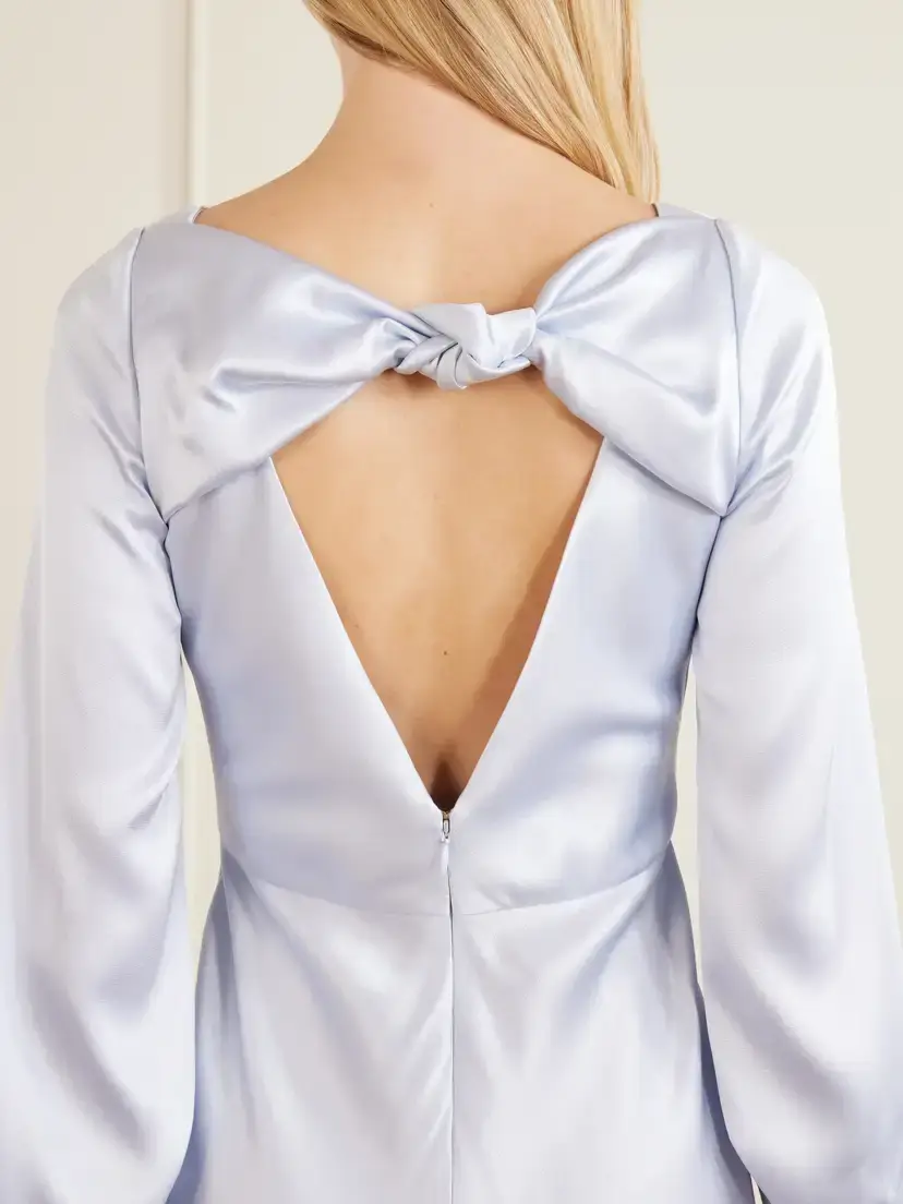 Gabriela Hearst Peyton Knotted Cut-out Satin-silk Maxi Dress | Thumbnail 5
