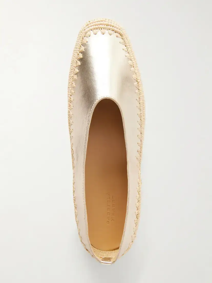 Gabriela Hearst Strength Metallic Leather And Raffia Ballet Flats | Thumbnail 6 Gabriela Hearst Strength Metallic Leather And Raffia Ballet Flats | Thumbnail 6
