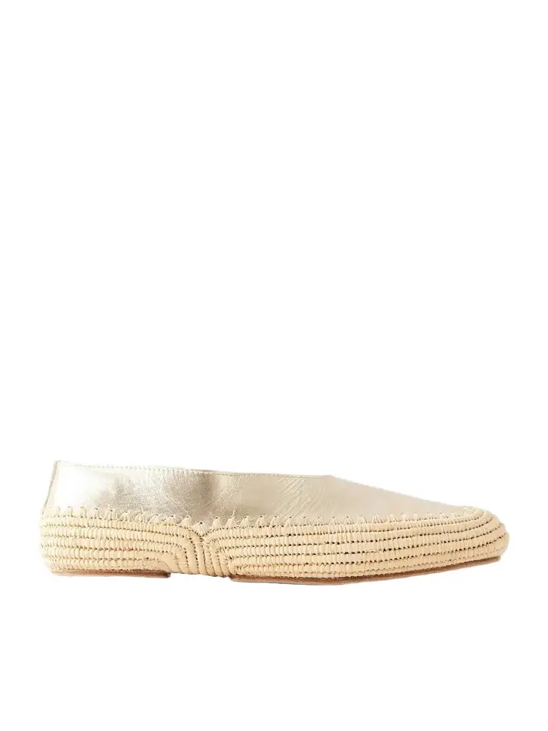 Gabriela Hearst Strength Suede And Raffia Ballet Flats | Image 1 Gabriela Hearst Strength Suede And Raffia Ballet Flats | Image 1