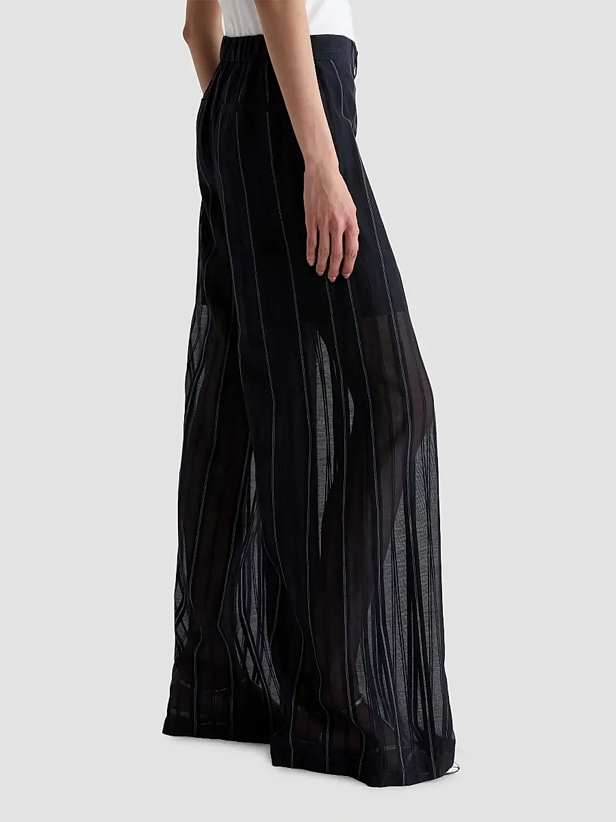 AG Jeans Women's Anna Pinstriped Cotton-Silk Trousers | Thumbnail 7 AG Jeans Women's Anna Pinstriped Cotton-Silk Trousers | Thumbnail 7