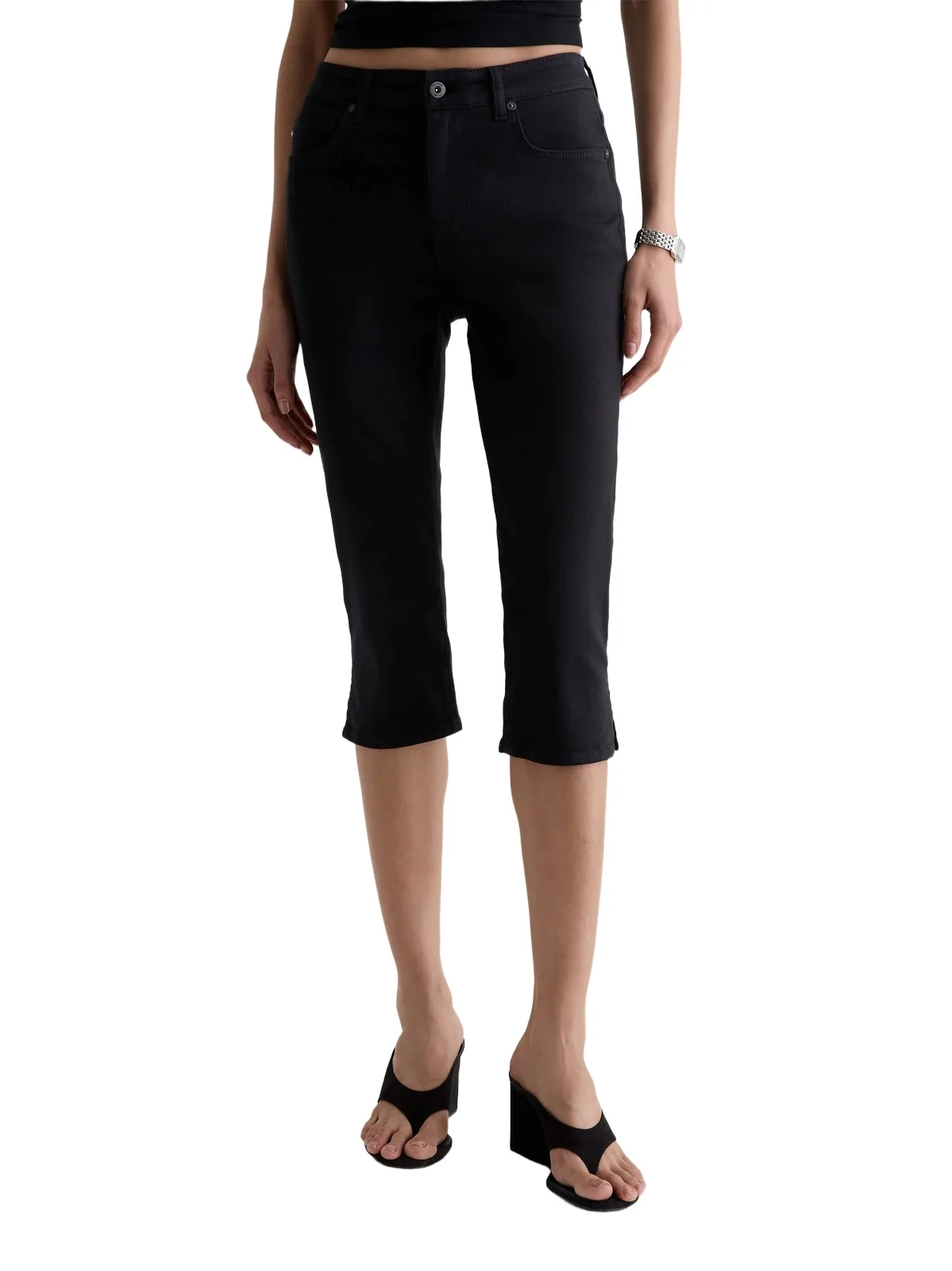AG Jeans Women's Maisie Split-Cuff Capri Jeans