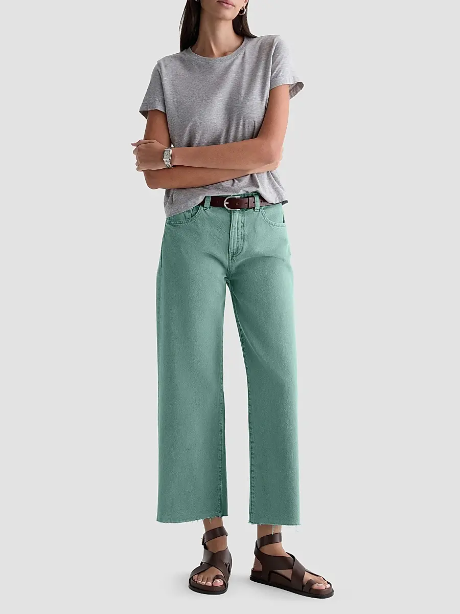 AG Jeans Women's Saige Cotton Wide-Leg Crop Jeans | Thumbnail 2 AG Jeans Women's Saige Cotton Wide-Leg Crop Jeans | Thumbnail 2