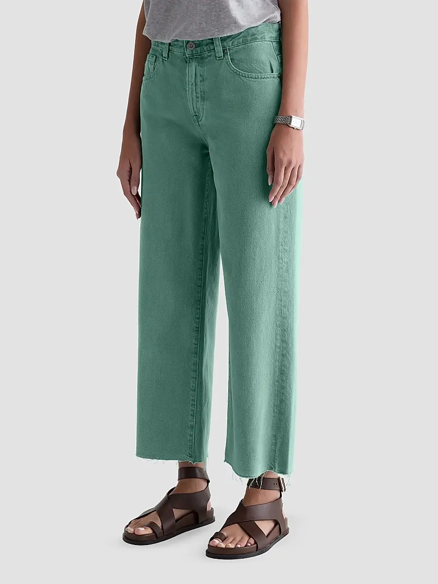 AG Jeans Women's Saige Cotton Wide-Leg Crop Jeans | Thumbnail 4 AG Jeans Women's Saige Cotton Wide-Leg Crop Jeans | Thumbnail 4
