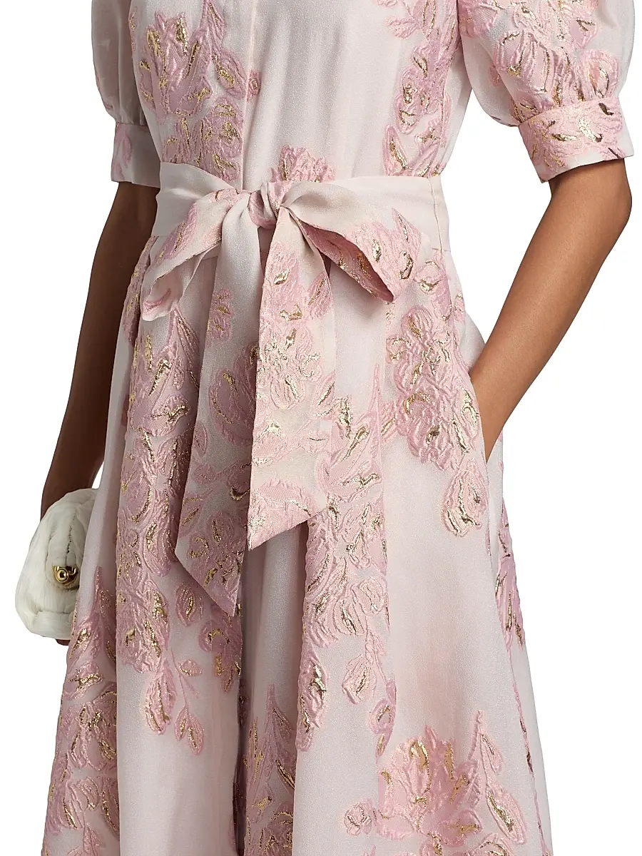 Teri Jon by Rickie Freeman Women's Brocade Shirtwaist Gown | Thumbnail 6 Teri Jon by Rickie Freeman Women's Brocade Shirtwaist Gown | Thumbnail 6