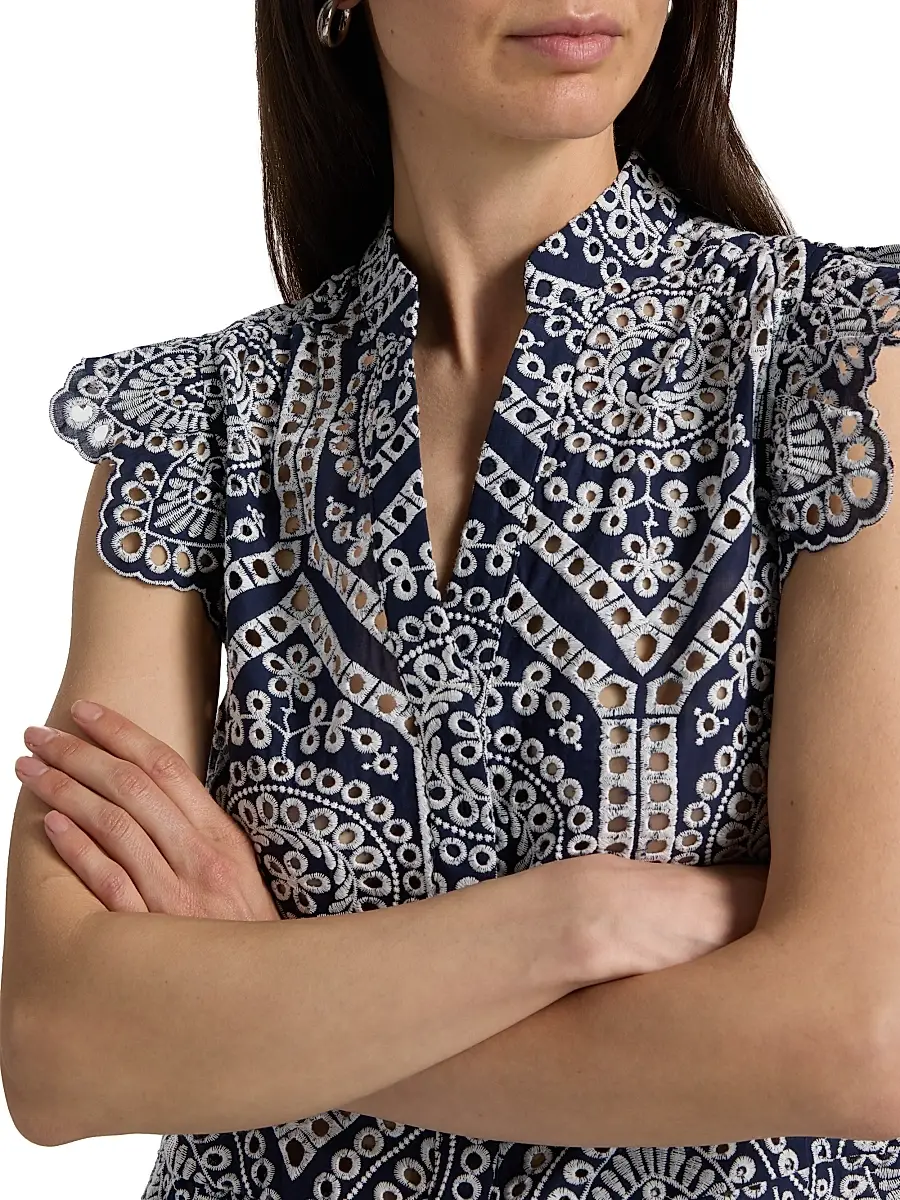 Generation Love Women's Romy Eyelet-Embroidered Cotton Shirt | Thumbnail 6 Generation Love Women's Romy Eyelet-Embroidered Cotton Shirt | Thumbnail 6