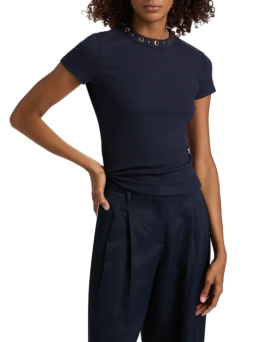 Generation Love Women's Tate Grommet Rib-Knit Top | Thumbnail 3 Generation Love Women's Tate Grommet Rib-Knit Top | Thumbnail 3