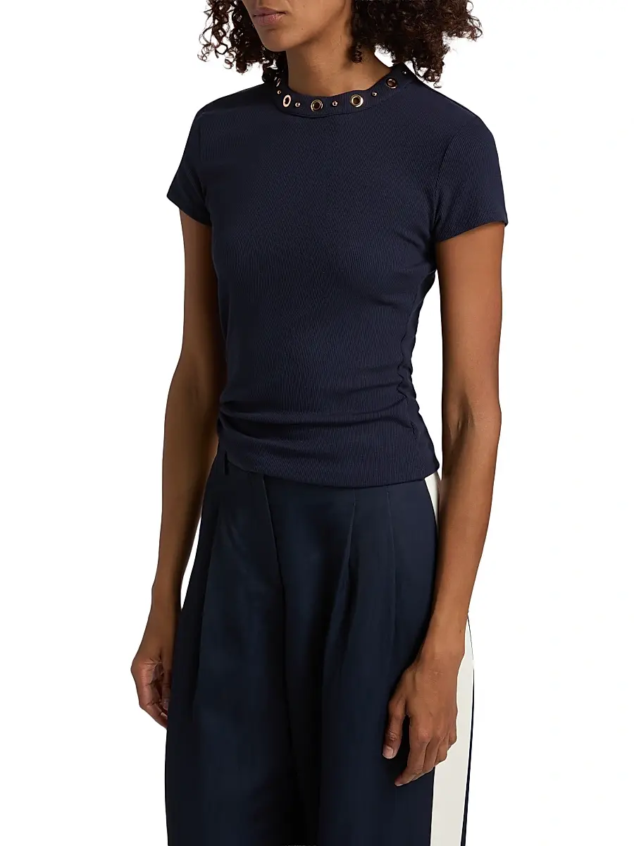 Generation Love Women's Tate Grommet Rib-Knit Top | Thumbnail 4 Generation Love Women's Tate Grommet Rib-Knit Top | Thumbnail 4