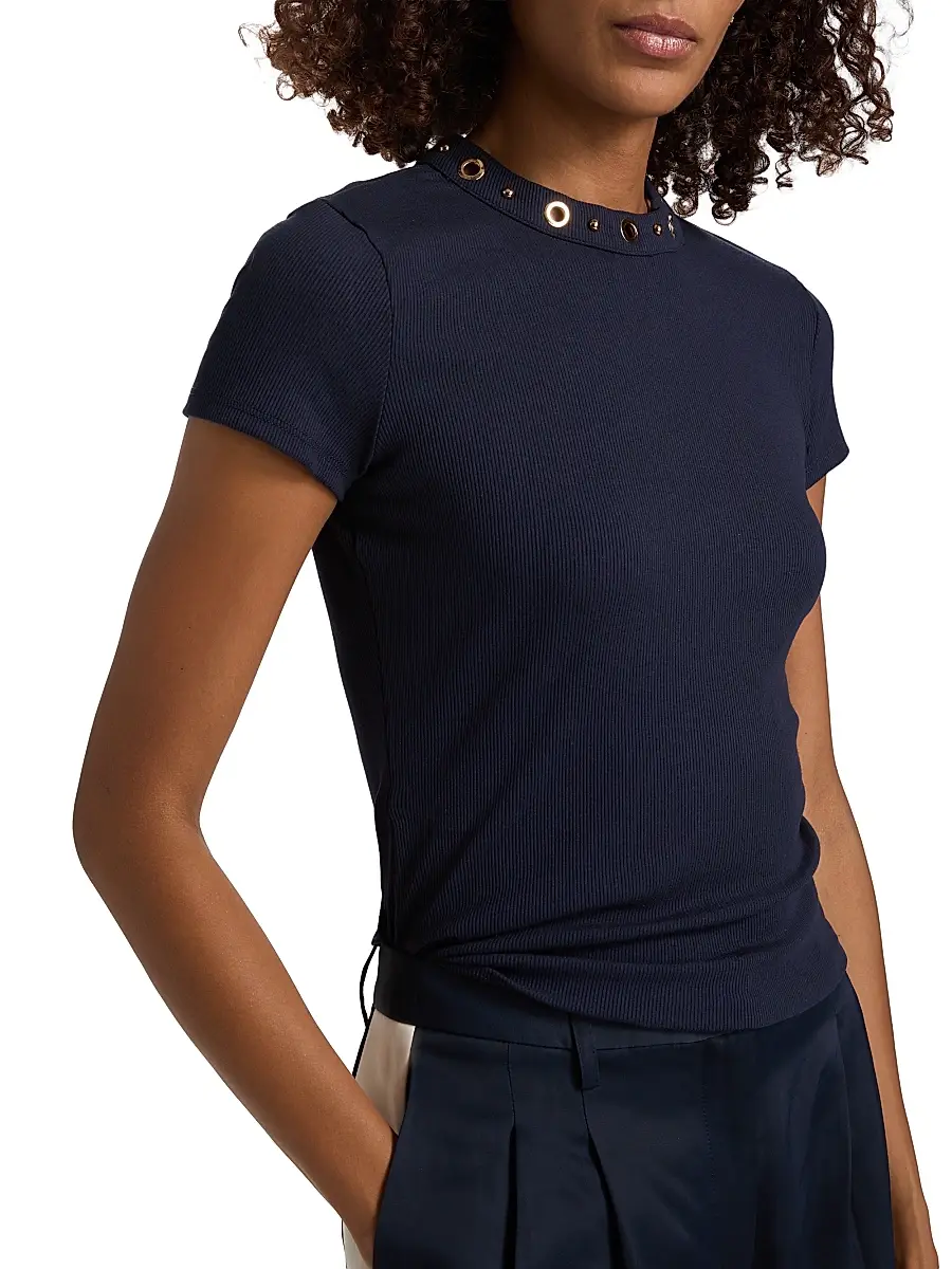 Generation Love Women's Tate Grommet Rib-Knit Top | Thumbnail 6 Generation Love Women's Tate Grommet Rib-Knit Top | Thumbnail 6