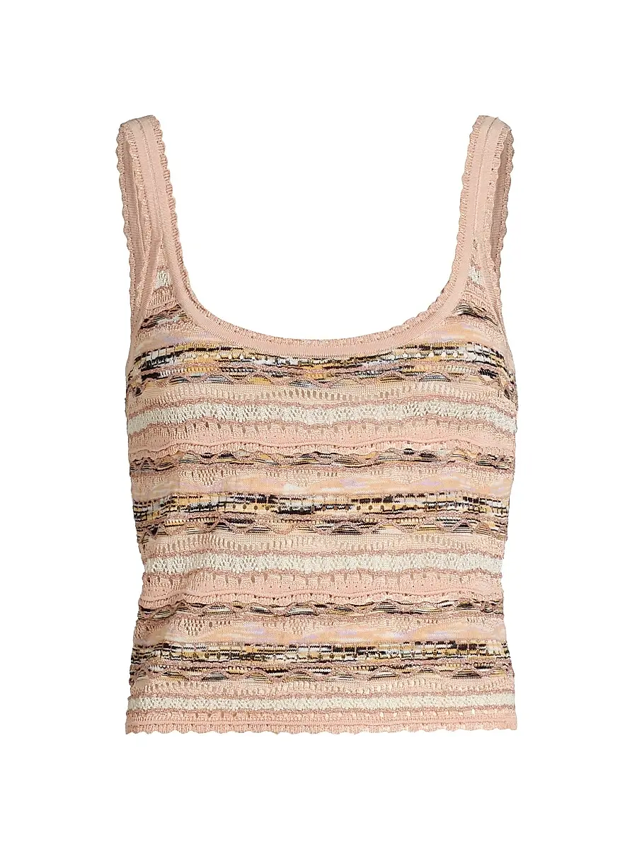 Ulla Johnson Women's Clotilde Space-Dyed Tank - Hibiscus | Image 1 Ulla Johnson Women's Clotilde Space-Dyed Tank - Hibiscus | Image 1
