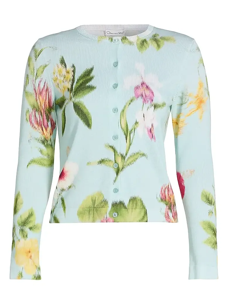 Women's Chiné Flower Knit Cardigan