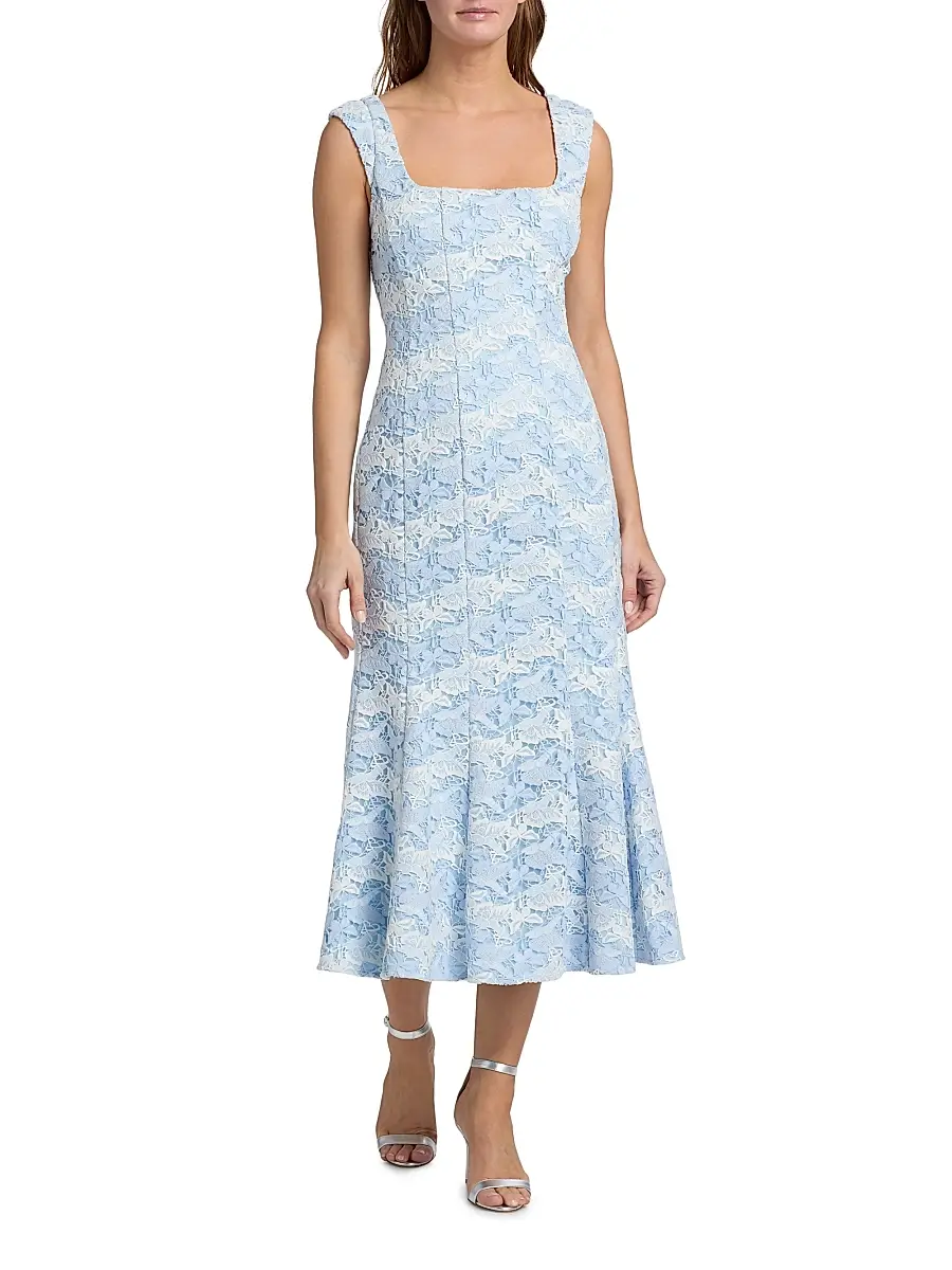 Milly Women's Meg Butterfly Lace Midi-Dress | Thumbnail 2 Milly Women's Meg Butterfly Lace Midi-Dress | Thumbnail 2