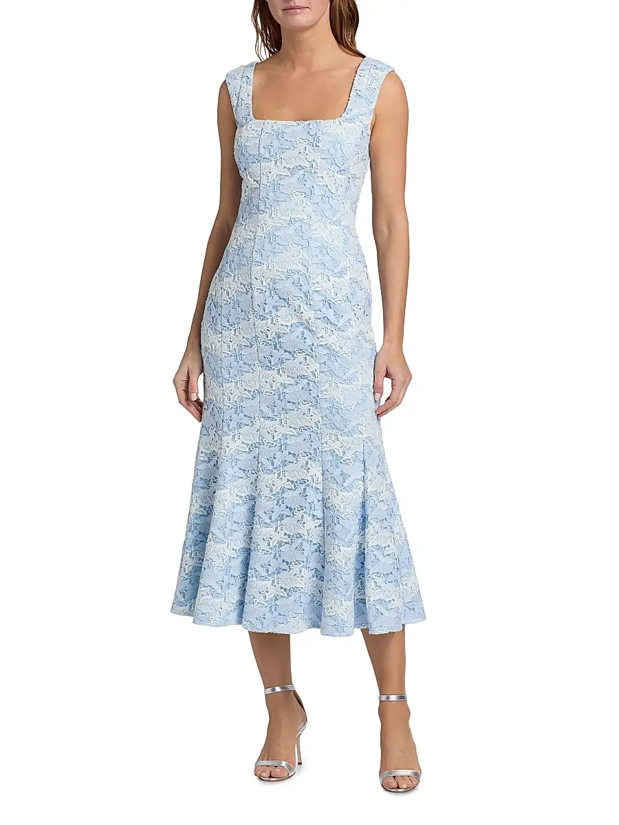 Milly Women's Meg Butterfly Lace Midi-Dress | Thumbnail 3 Milly Women's Meg Butterfly Lace Midi-Dress | Thumbnail 3