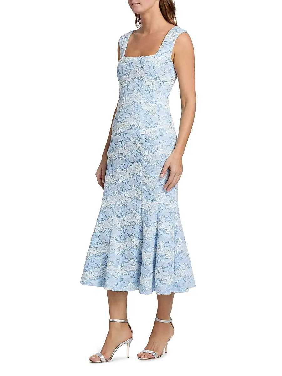 Milly Women's Meg Butterfly Lace Midi-Dress | Thumbnail 4 Milly Women's Meg Butterfly Lace Midi-Dress | Thumbnail 4