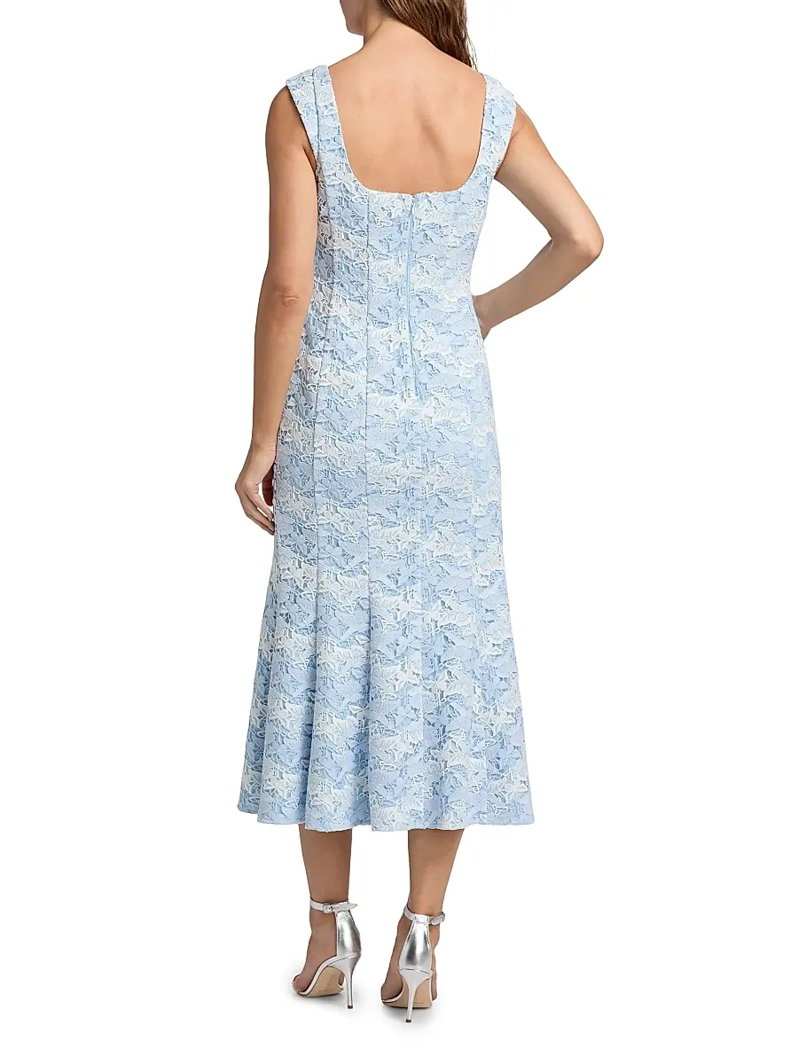 Milly Women's Meg Butterfly Lace Midi-Dress | Thumbnail 5 Milly Women's Meg Butterfly Lace Midi-Dress | Thumbnail 5