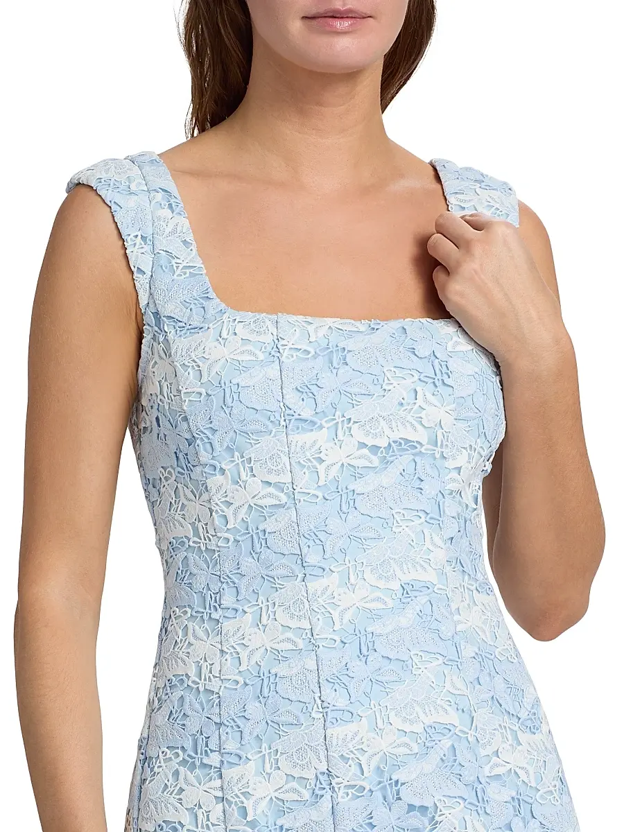 Milly Women's Meg Butterfly Lace Midi-Dress | Thumbnail 6 Milly Women's Meg Butterfly Lace Midi-Dress | Thumbnail 6