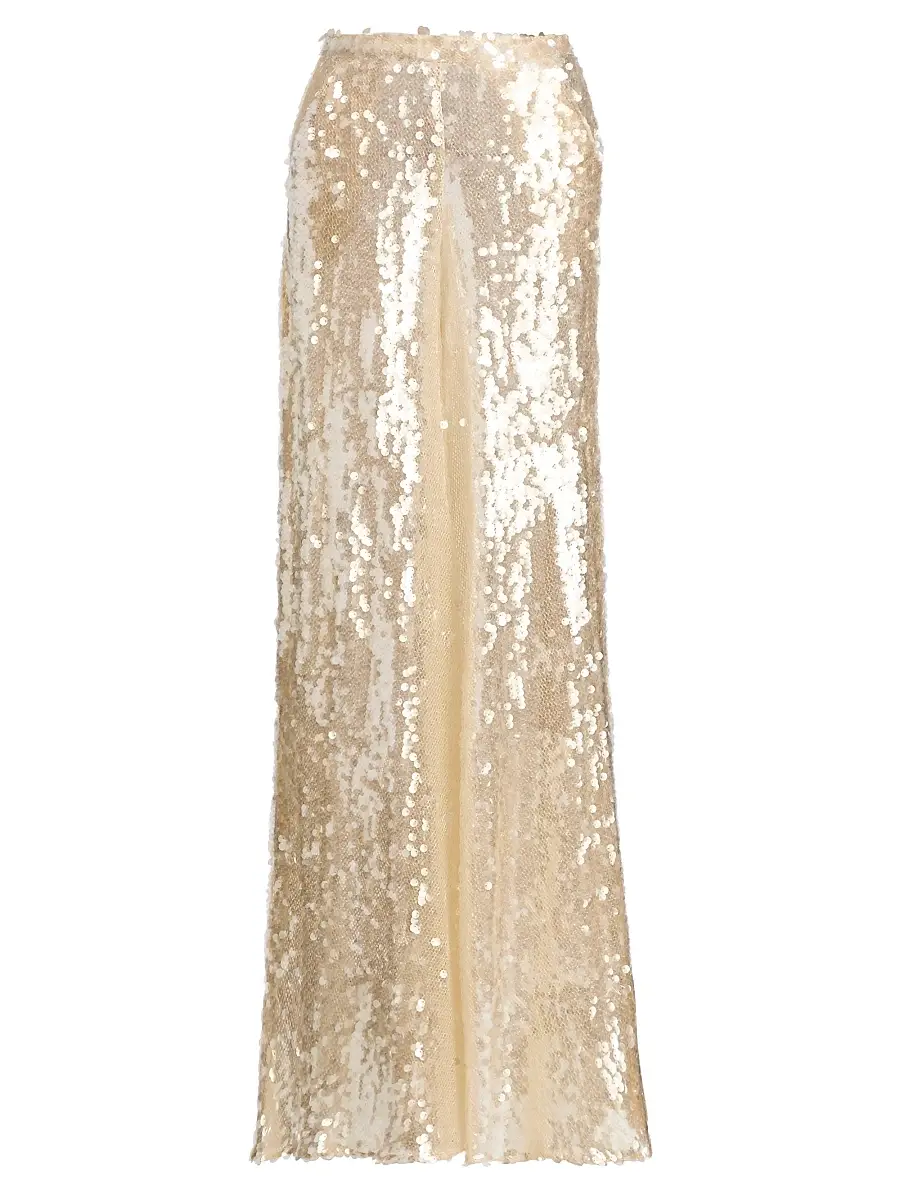 Lapointe Women's Sequined Wide-Leg Pants | Image 1 Lapointe Women's Sequined Wide-Leg Pants | Image 1