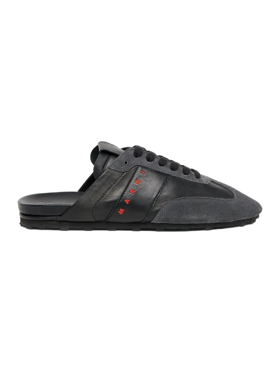 Men's Logo Leather Mules Men's Logo Leather Mules