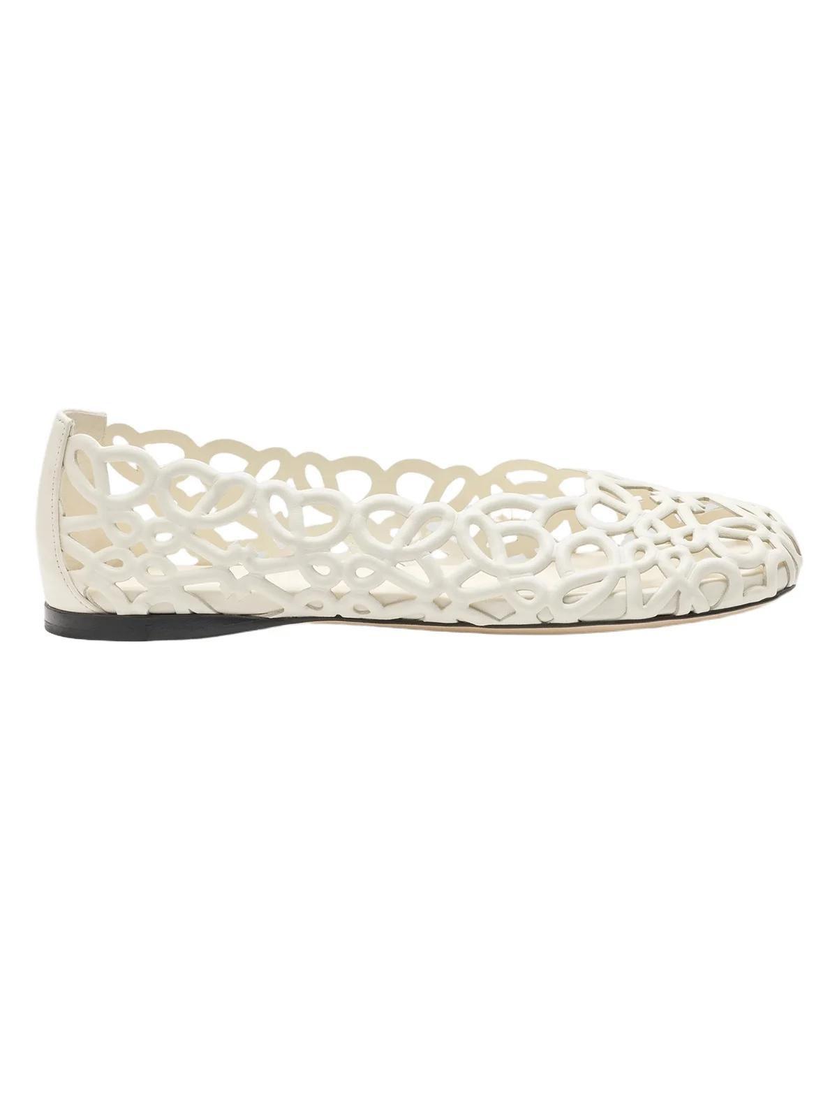 Loewe Women's Petal Anagram Leather Ballet Flats