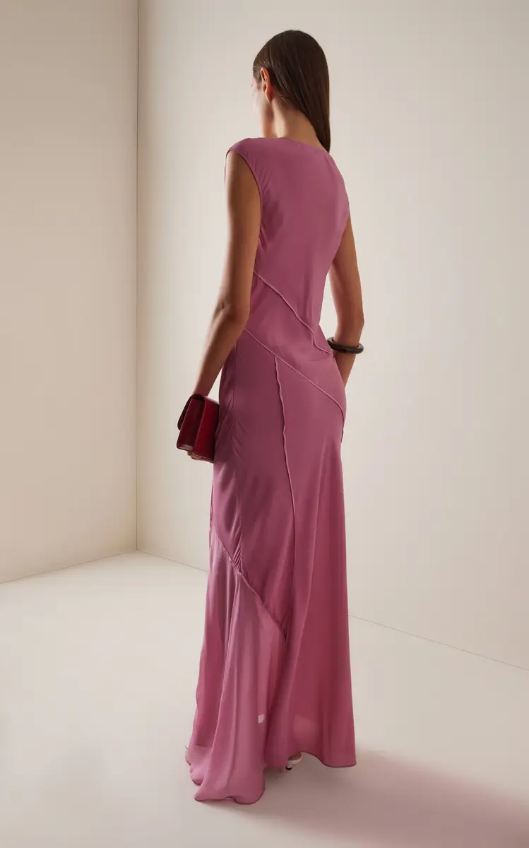 SIR. Elin Crepe de Chine Maxi Dress | Thumbnail 4 SIR. Elin Crepe de Chine Maxi Dress | Thumbnail 4