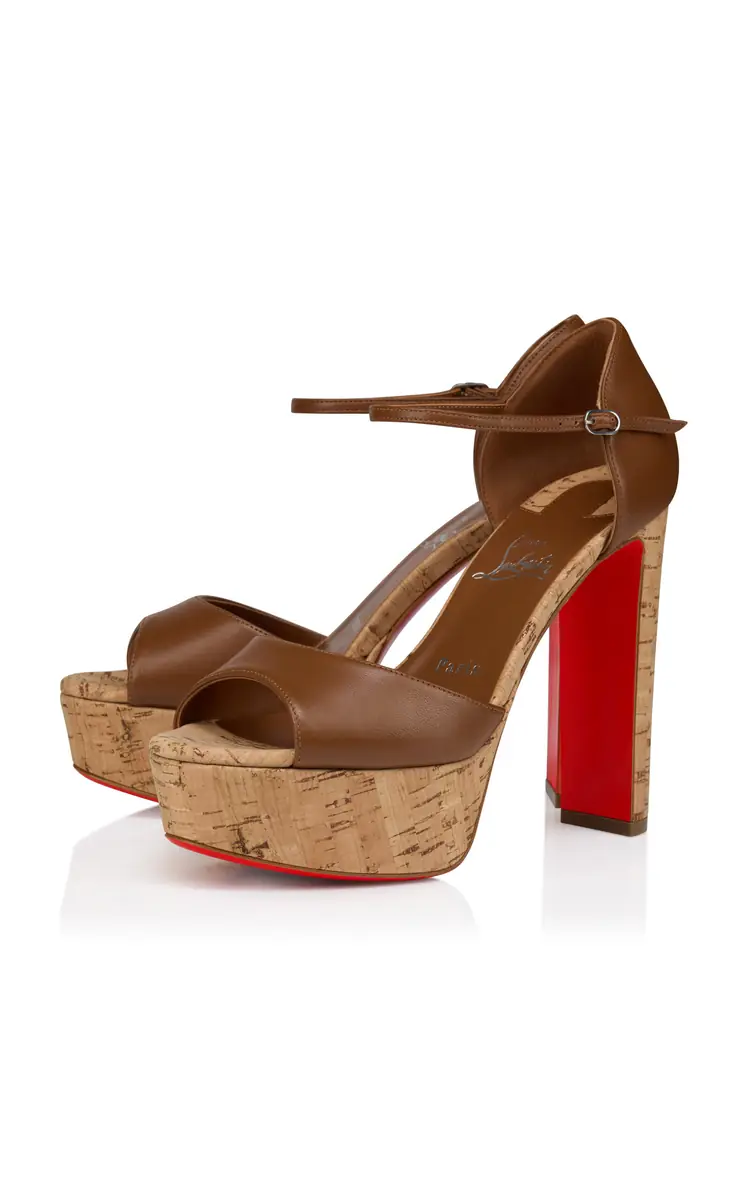 Christian Louboutin Sandaloo 130mm Leather Platform Sandals | Thumbnail 3