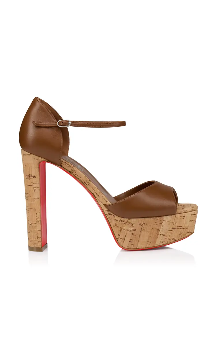 Christian Louboutin Sandaloo 130mm Leather Platform Sandals | Thumbnail 6