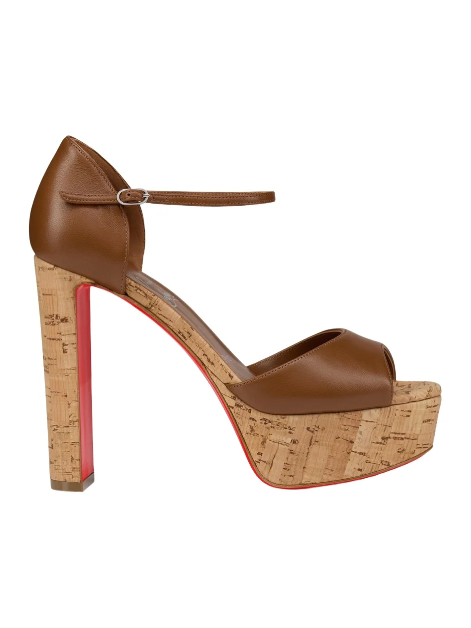 Sandaloo 130mm Leather Platform Sandals Sandaloo 130mm Leather Platform Sandals