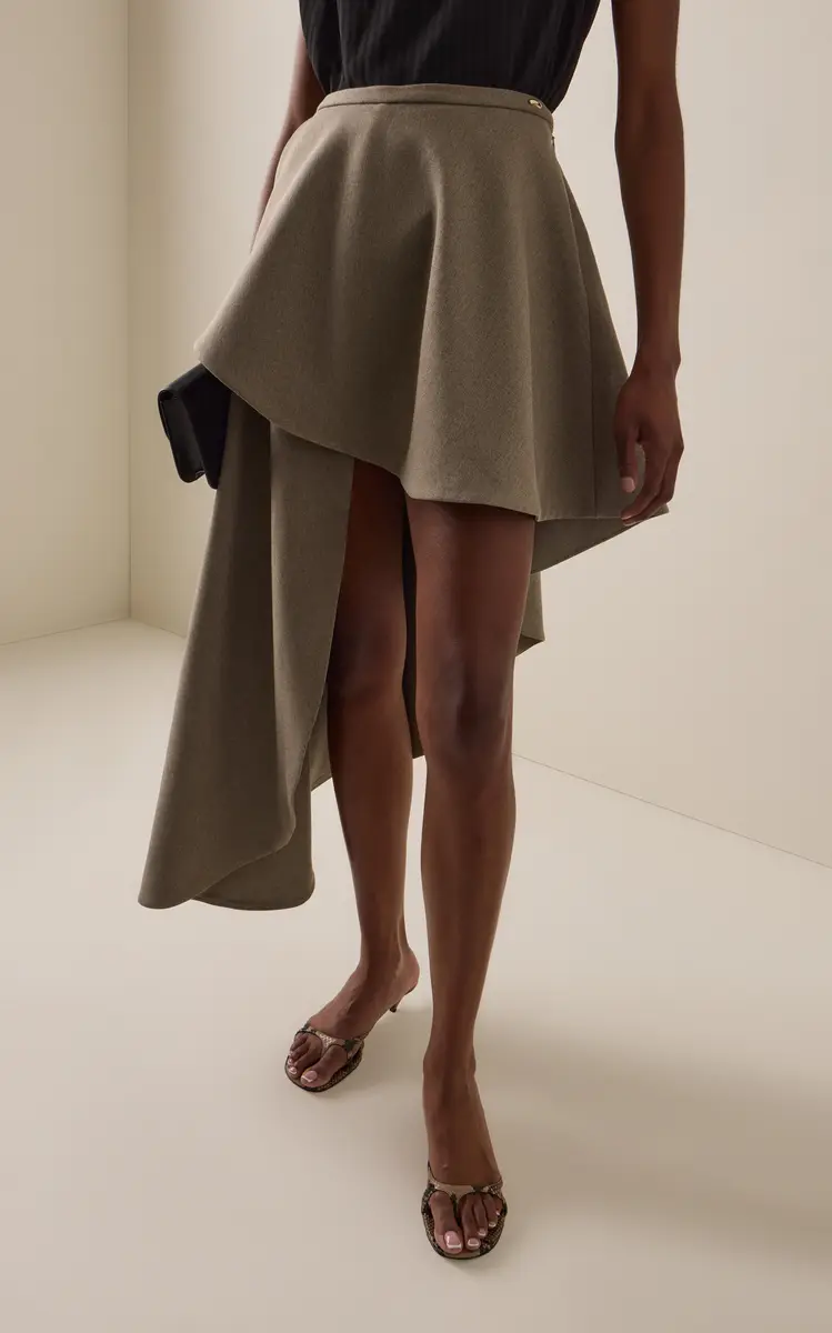 ARAKII Spiral Asymmetrical Poplin Midi Skirt | Thumbnail 3 ARAKII Spiral Asymmetrical Poplin Midi Skirt | Thumbnail 3