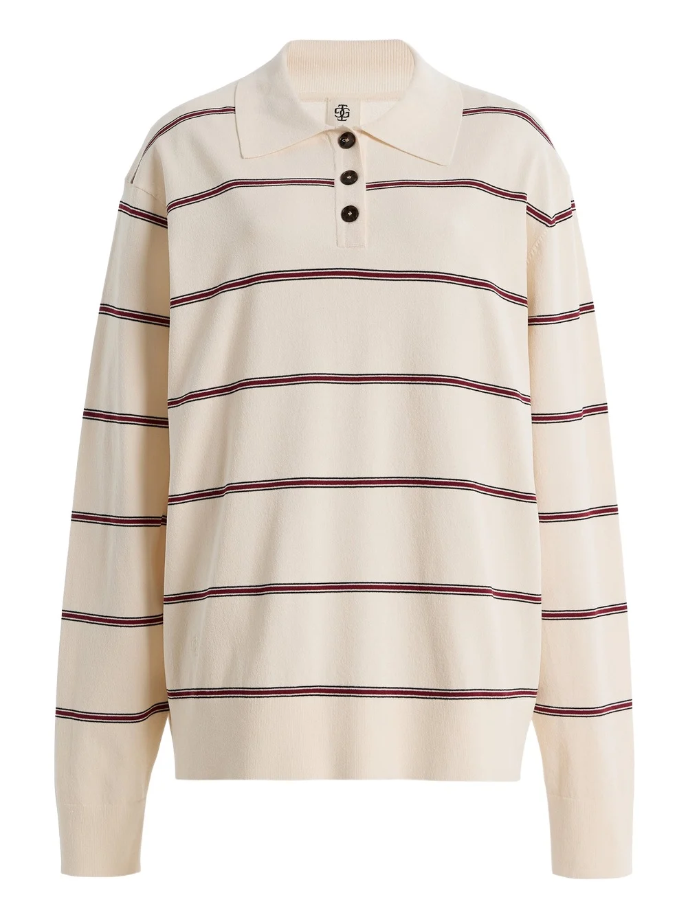 The Garment Madison Striped Knit Polo Shirt