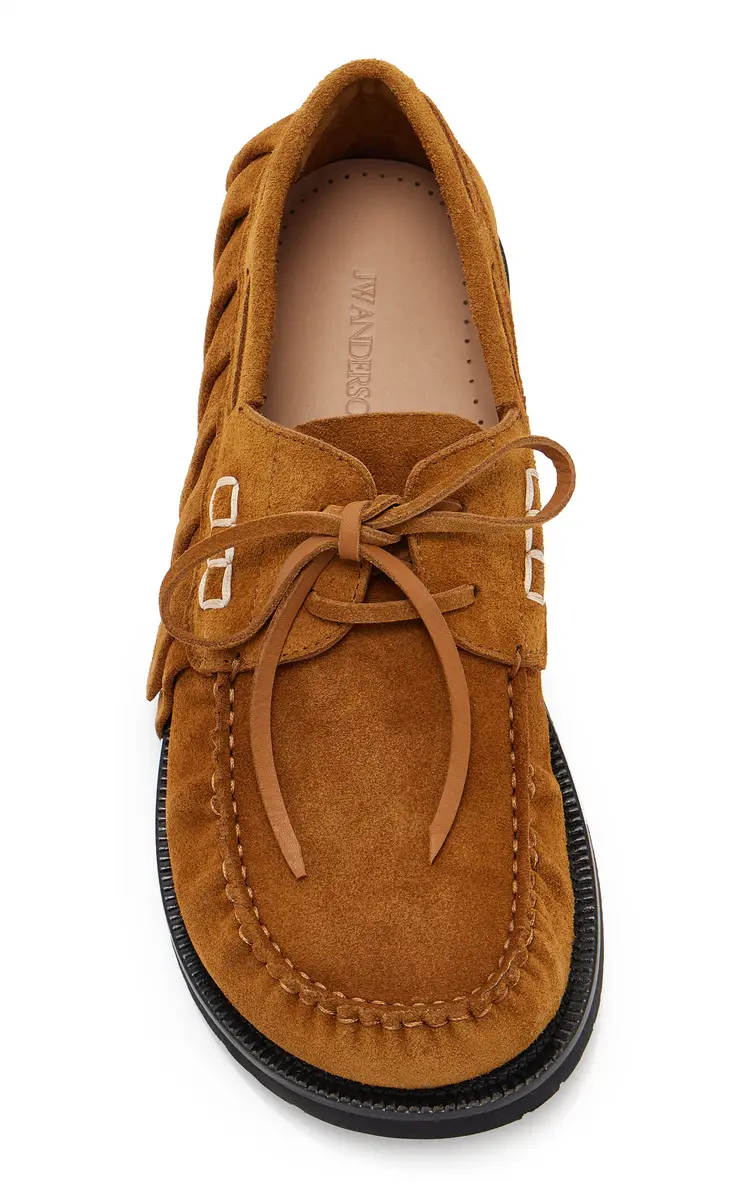 JW Anderson Ruffled Suede Boat Shoes | Thumbnail 3 JW Anderson Ruffled Suede Boat Shoes | Thumbnail 3