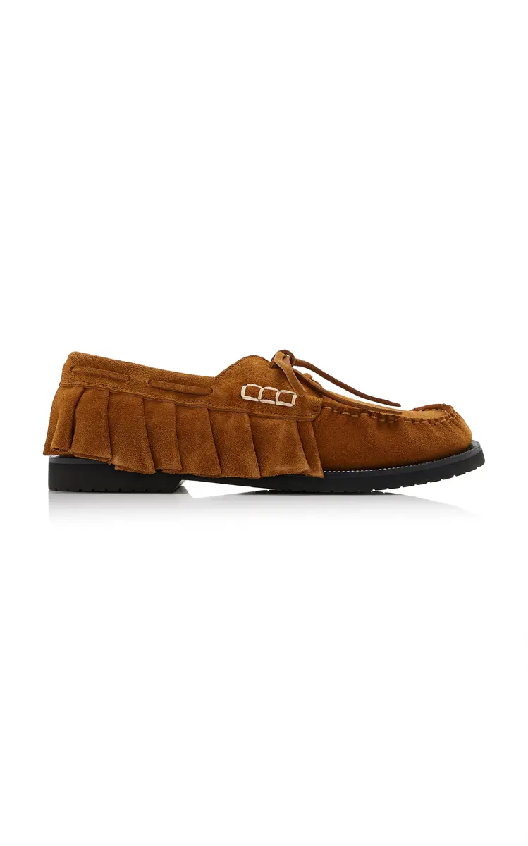 JW Anderson Ruffled Suede Boat Shoes | Thumbnail 7 JW Anderson Ruffled Suede Boat Shoes | Thumbnail 7