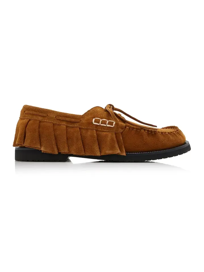 Ruffled Suede Boat Shoes Ruffled Suede Boat Shoes