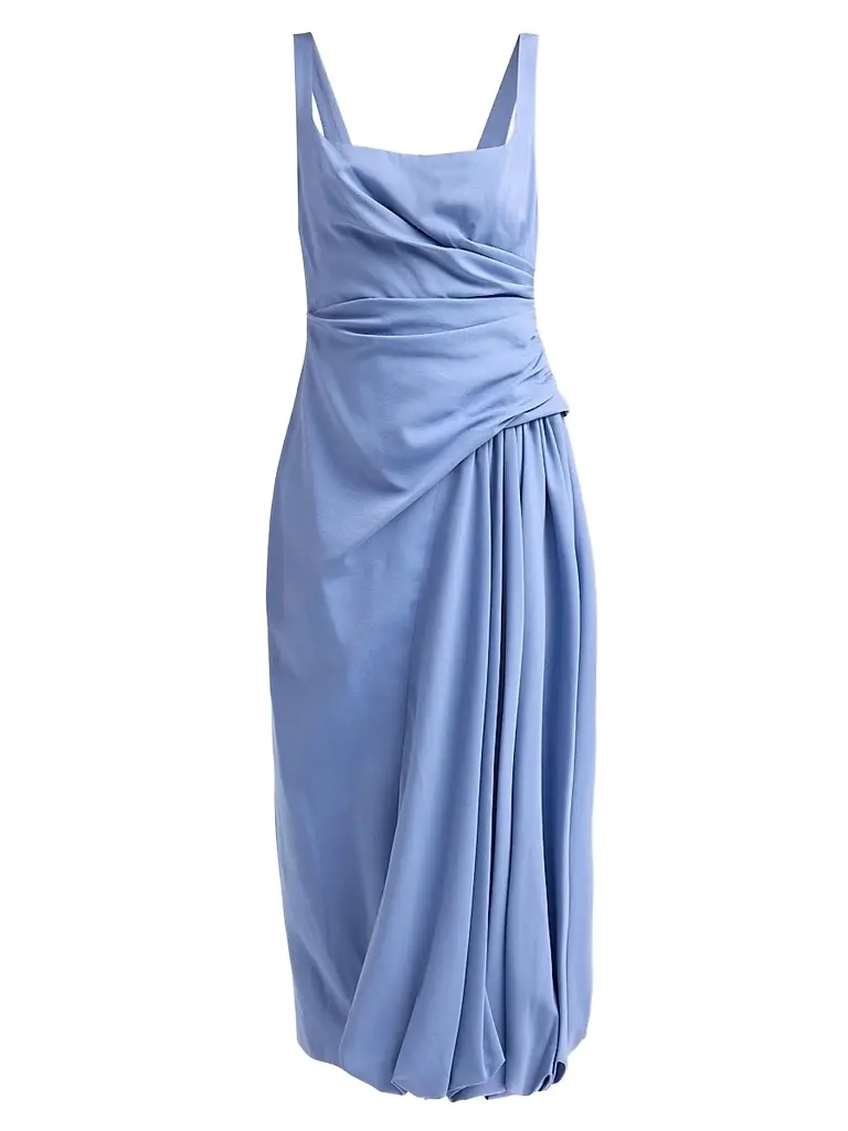 Lela Rose Women's Faille Bubble Midi Dress - Bluebell | Image 1 Lela Rose Women's Faille Bubble Midi Dress - Bluebell | Image 1