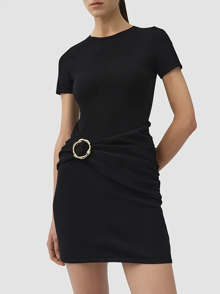Simkhai Women's Leni Draped Mini Dress | Thumbnail 4 Simkhai Women's Leni Draped Mini Dress | Thumbnail 4