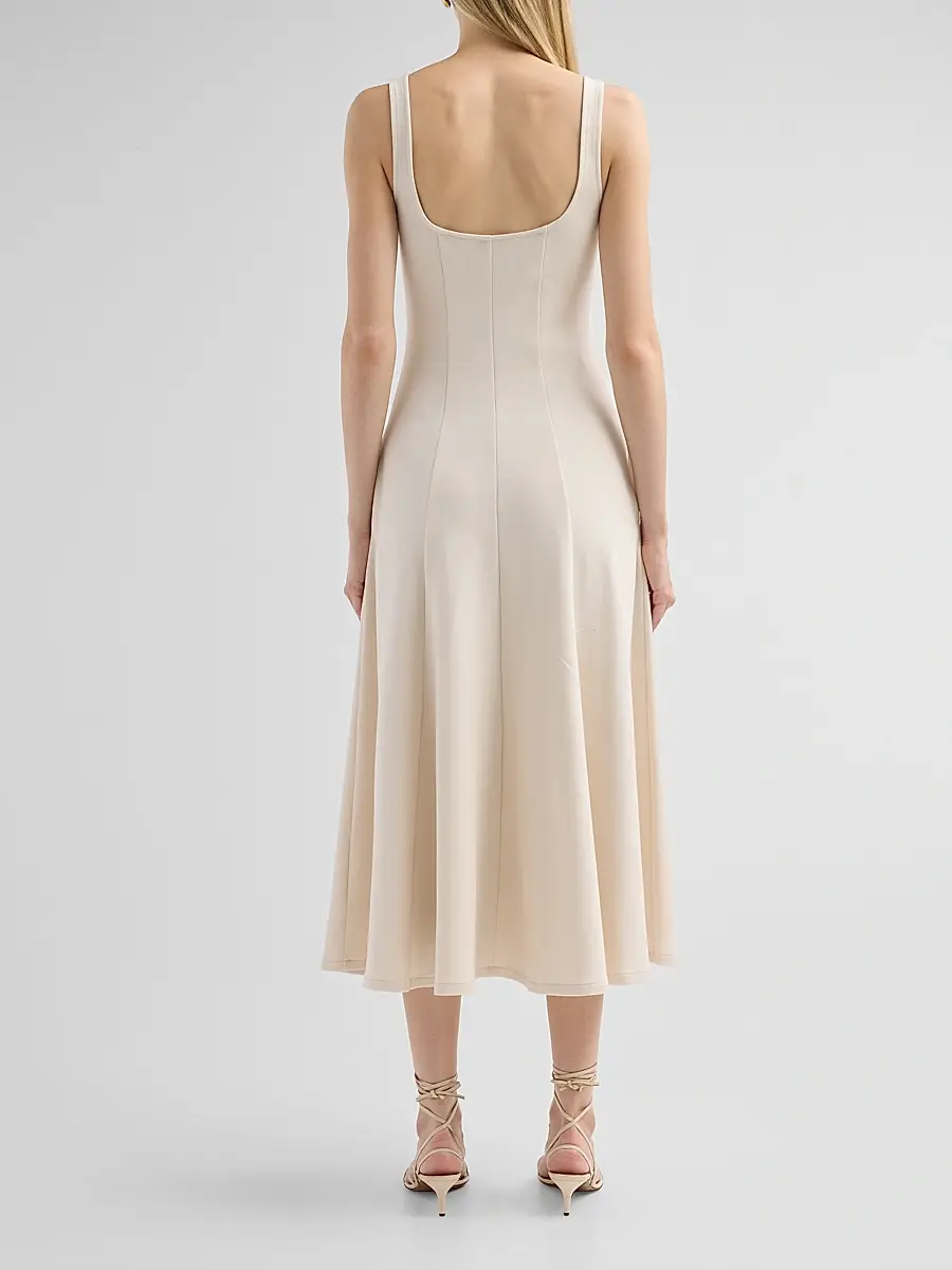 Vince Women's Square Neck Seamed Midi-Dress | Thumbnail 3