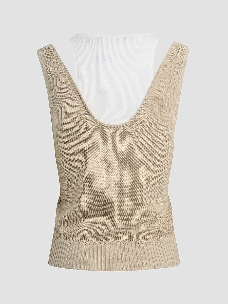 Hudson Jeans Women's Layered Sweater Tank | Thumbnail 3 Hudson Jeans Women's Layered Sweater Tank | Thumbnail 3