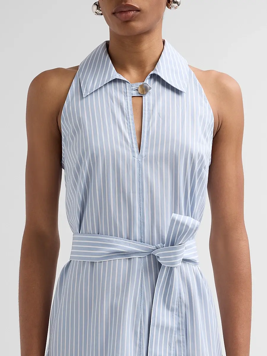 Veronica Beard Women's Florenz Striped Tie-Waist Mini Dress | Thumbnail 5 Veronica Beard Women's Florenz Striped Tie-Waist Mini Dress | Thumbnail 5