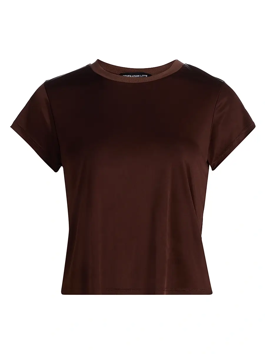 Generation Love Women's Kai Sheen Jersey Top - Coco - Size Large | Image 1 Generation Love Women's Kai Sheen Jersey Top - Coco - Size Large | Image 1