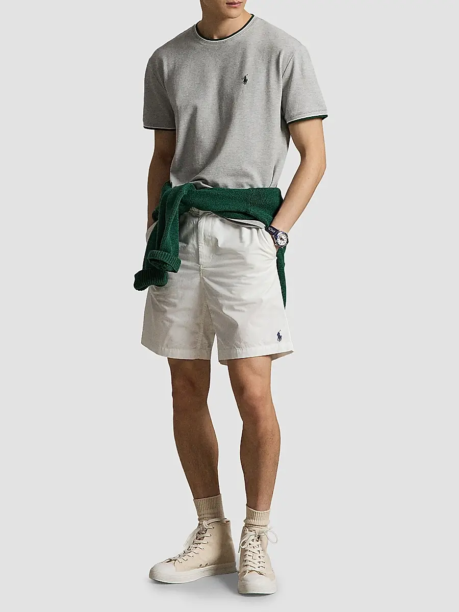 Polo Ralph Lauren Men's Stretch Mesh Crewneck T-Shirt - Spring Heather | Thumbnail 2 Polo Ralph Lauren Men's Stretch Mesh Crewneck T-Shirt - Spring Heather | Thumbnail 2