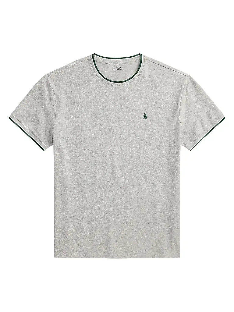 Polo Ralph Lauren Men's Stretch Mesh Crewneck T-Shirt - Spring Heather | Image 1 Polo Ralph Lauren Men's Stretch Mesh Crewneck T-Shirt - Spring Heather | Image 1