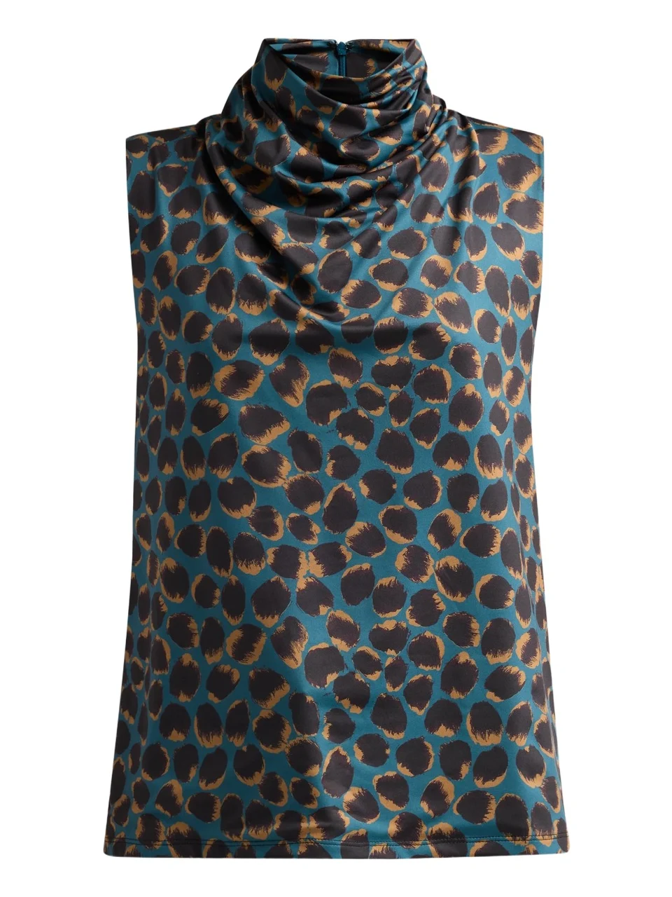 Altuzarra Women's Holt Leopard-Print Draped Top