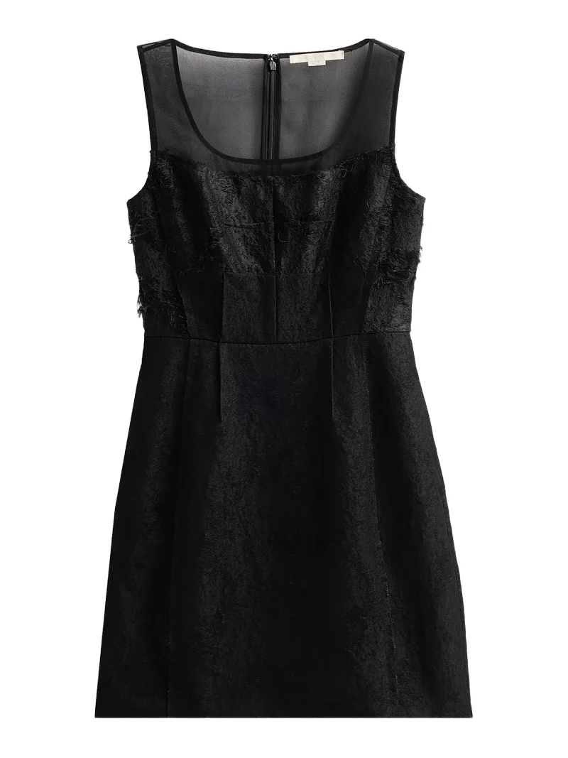 Women's Textured Fray Jacquard Mini Dress Women's Textured Fray Jacquard Mini Dress