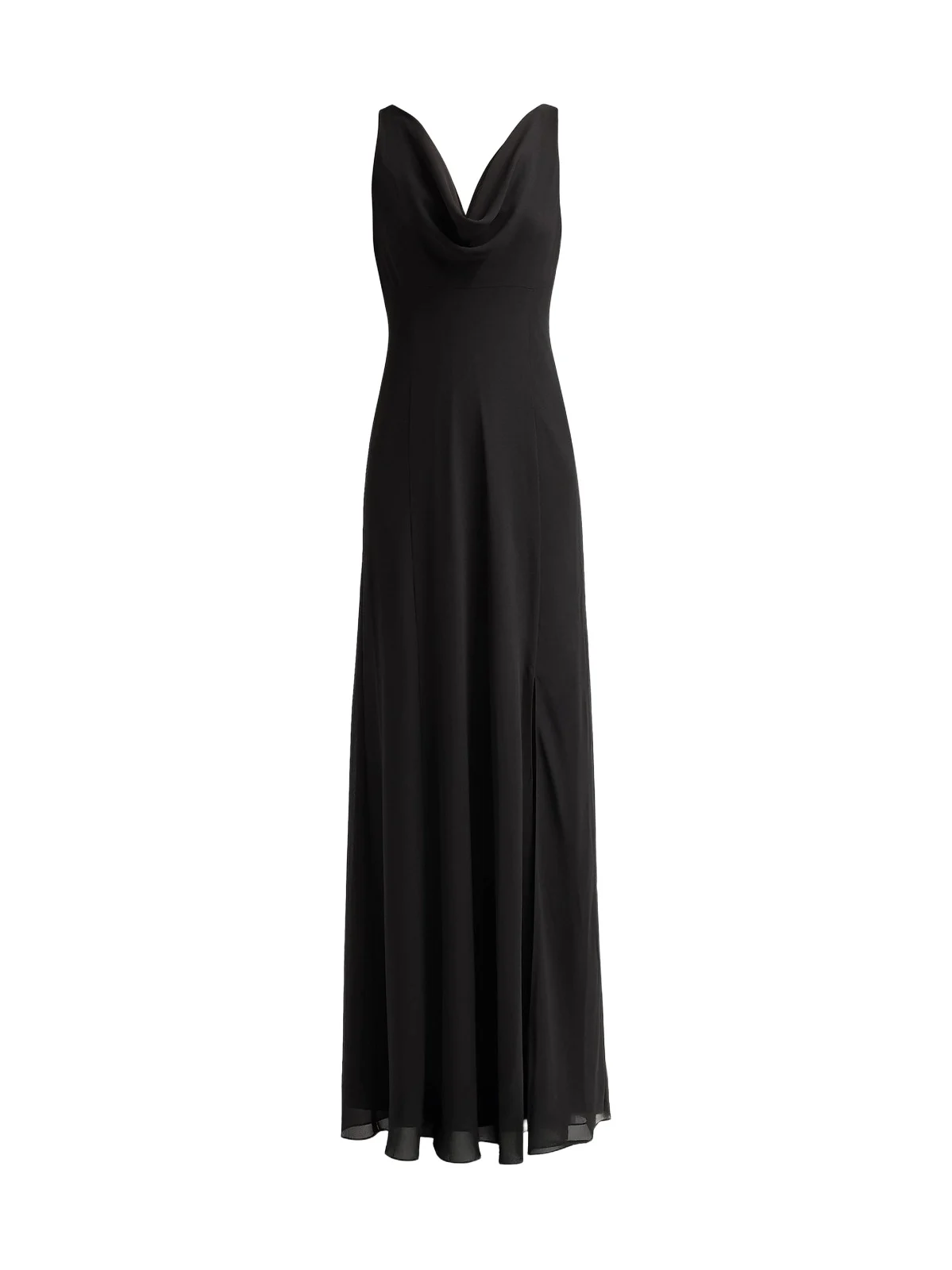 Women's Plunging Crepe Chiffon Bias Gown