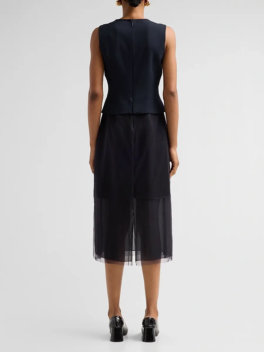 Jason Wu Collection Women's Cady Layered Sleeveless Cocktail Dress | Thumbnail 3 Jason Wu Collection Women's Cady Layered Sleeveless Cocktail Dress | Thumbnail 3