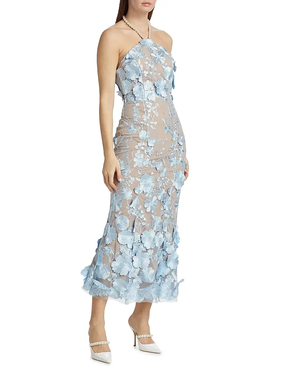 Elliatt Women's Jules Dress Floral Appliqué Midi-Dress | Thumbnail 4 Elliatt Women's Jules Dress Floral Appliqué Midi-Dress | Thumbnail 4