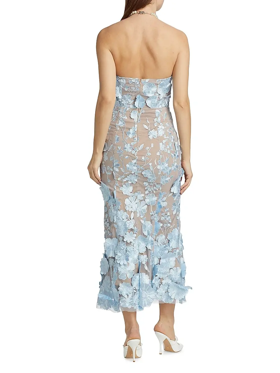 Elliatt Women's Jules Dress Floral Appliqué Midi-Dress | Thumbnail 5 Elliatt Women's Jules Dress Floral Appliqué Midi-Dress | Thumbnail 5