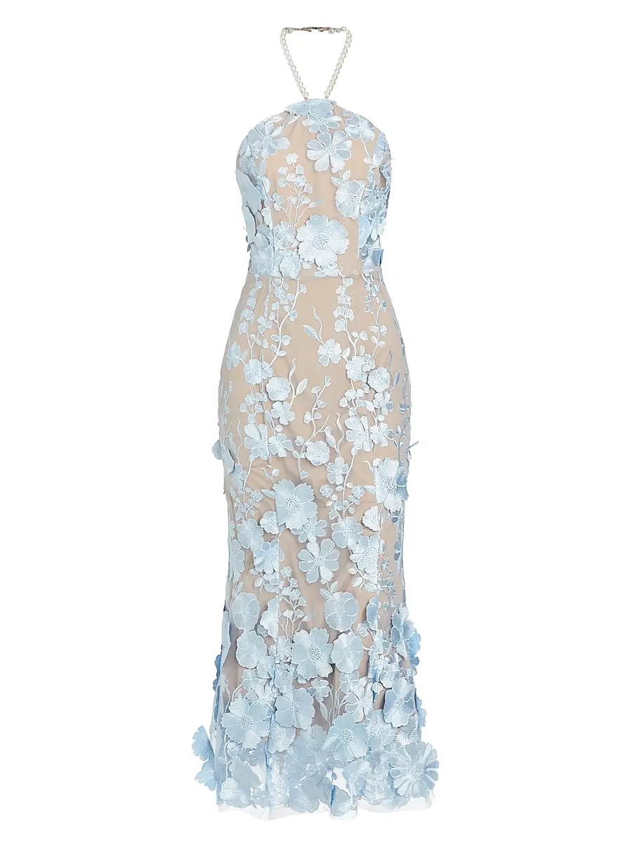 Women's Jules Dress Floral Appliqué Midi-Dress Women's Jules Dress Floral Appliqué Midi-Dress