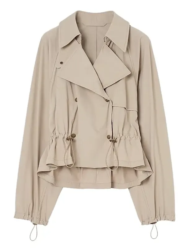 Burberry Women's Rosewin Stretch-Nylon Double-Breasted Jacket