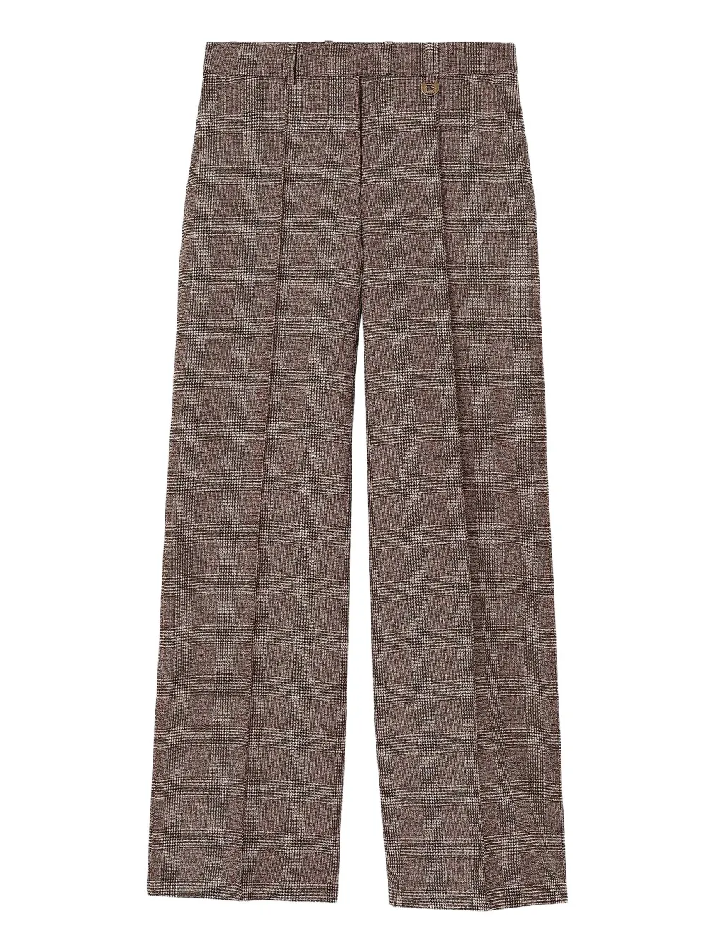 Women's Rozalyn Check Wool-Linen Tailored Trousers Women's Rozalyn Check Wool-Linen Tailored Trousers